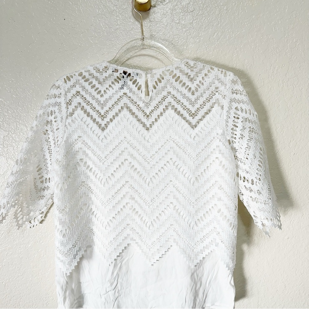 Maje Elegant White Lace Top size 2 M - Picture 6 of 10